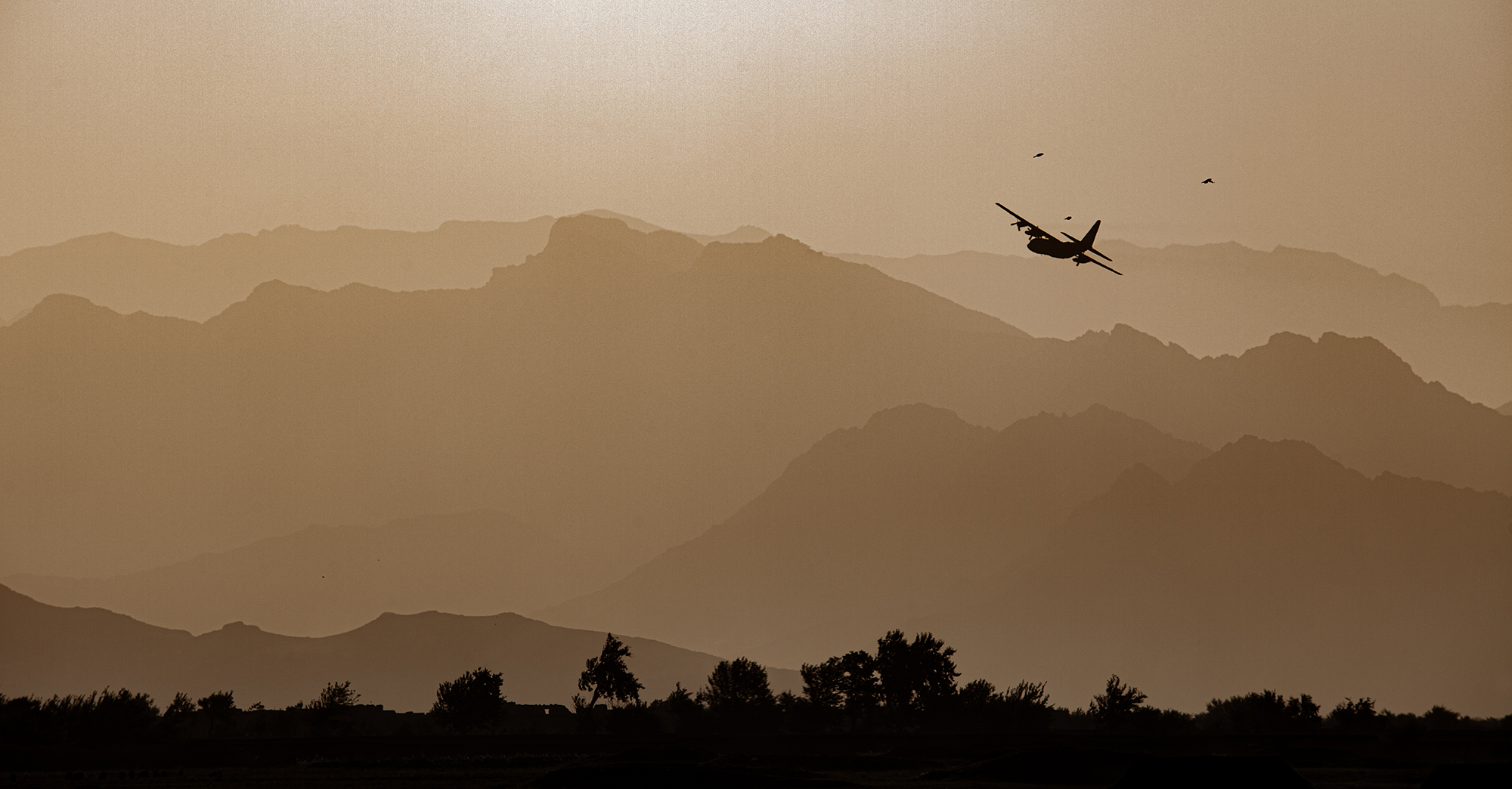Bagram Afghanistan bagram airport with afghan mountains in background