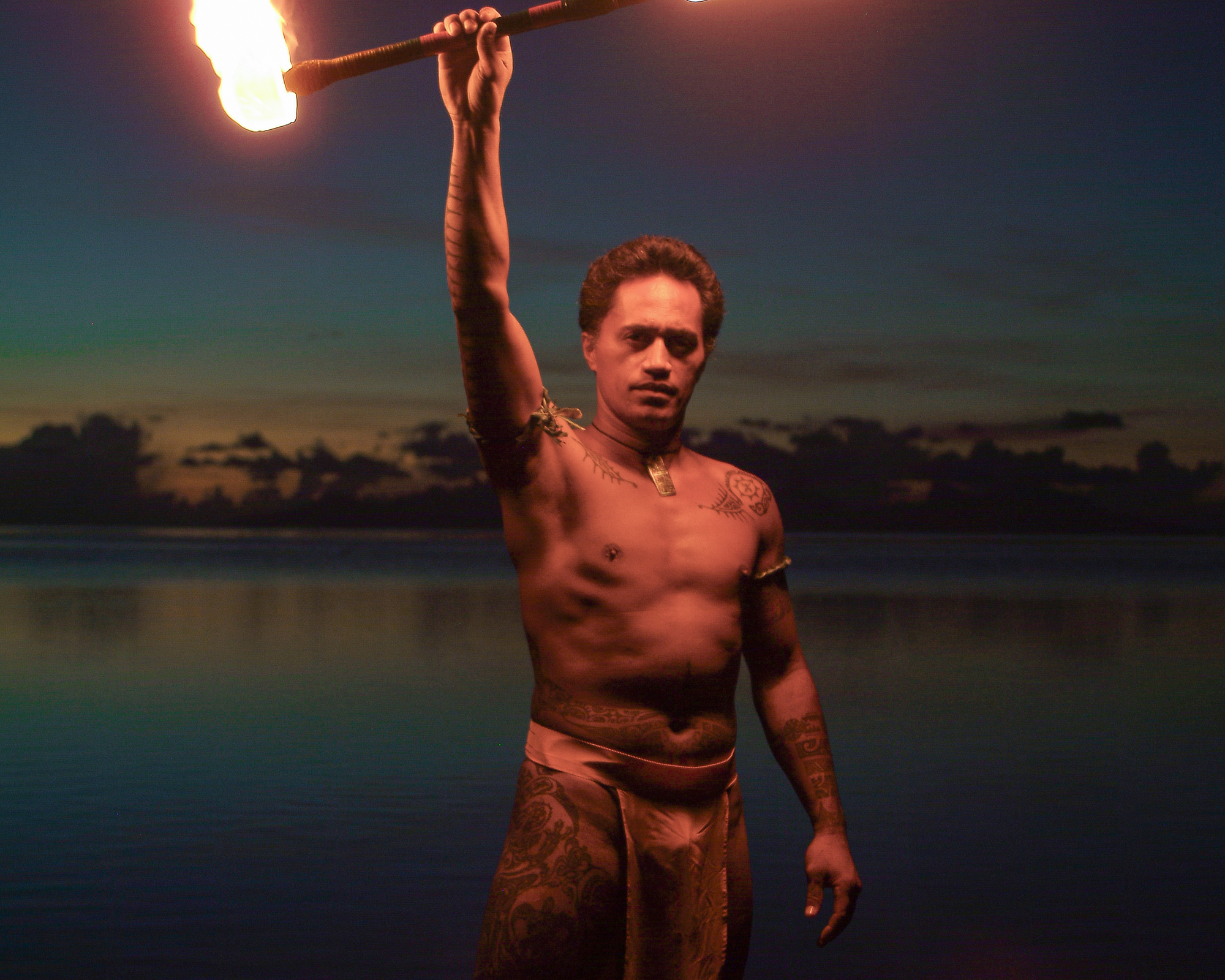 Danseur de feu danseur du feu à tahiti, fire dancer in Tahiti