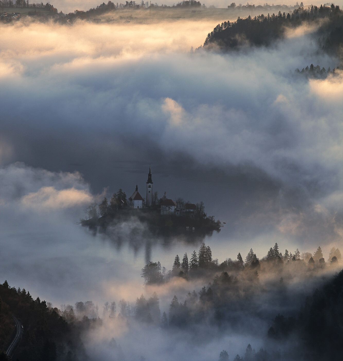 Lake Bled • Slovenia Lake Bled in the fog• Slovenia